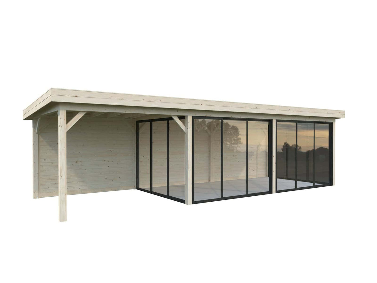 Lenna 418/718 (9x3m | 24.9m2) Glass Garden Room With Sliding Doors (Double Glazing Available)