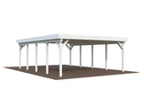 Karl XL (6.0x7.6m | 40.6m2) Flat Roof Double Carport or Large Pavilion - Palmako UK