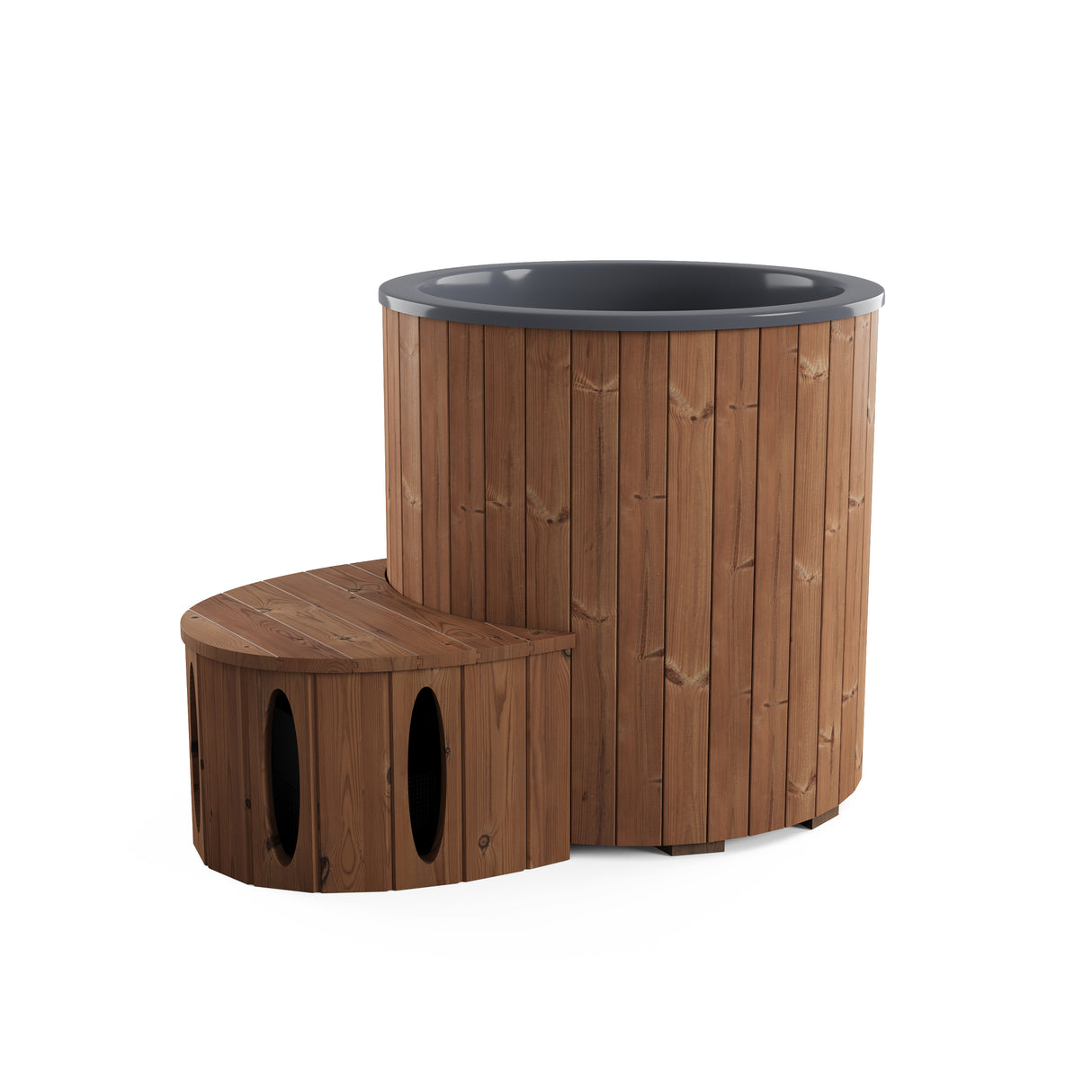 Isen  (d100cm | 1-Person) Wooden Cold Plunge Ice Bath (optional cooler)