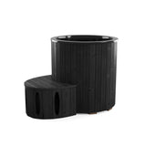 Isen Blackline  (d100cm | 1-Person) Wooden Cold Plunge Ice bath (optional cooler) - Palmako UK