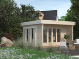 Caroline S (4.1x3.0m | 10.2m2 | 44mm) Summer House with Sliding Shutters