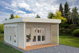 Caroline M (4.1x4.1m | 14.5m2 | 44mm) Modern Summer House with Sliding Shutters