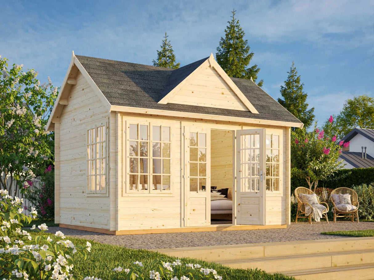 Claudia M (4.2x3.2m | 11.5m2 | 34mm) Clockhouse Style Summer House