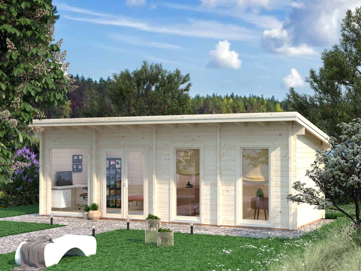 Heidi L (8.4x3.2m | 22.5m2 | 70mm) Contemporary 3-room Garden House