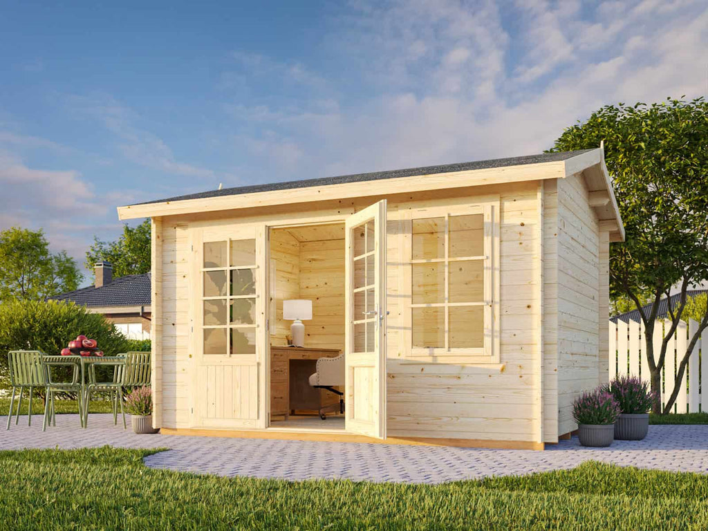 Iris S (3.8x3m | 9.6m2 | 28mm) Compact Under 2.5m Garden Summer House - Palmako UK