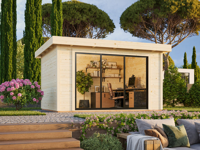 Lydia M (4x3m | 10.8m2 | 28mm) Summer House with Sliding Doors - Palmako UK