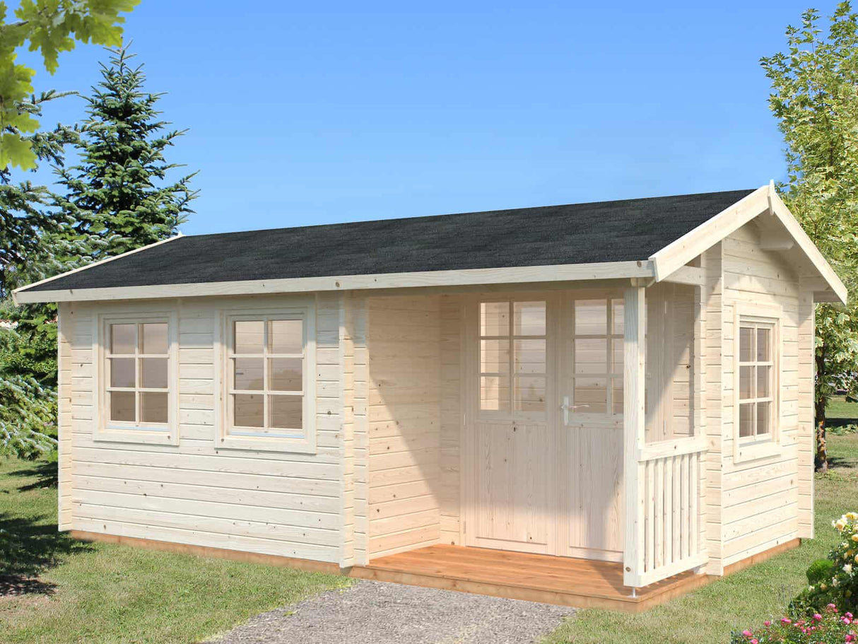Susanna S (5.3x3.2m | 12.4m2 | 44mm) Traditional Homestead Log Cabin