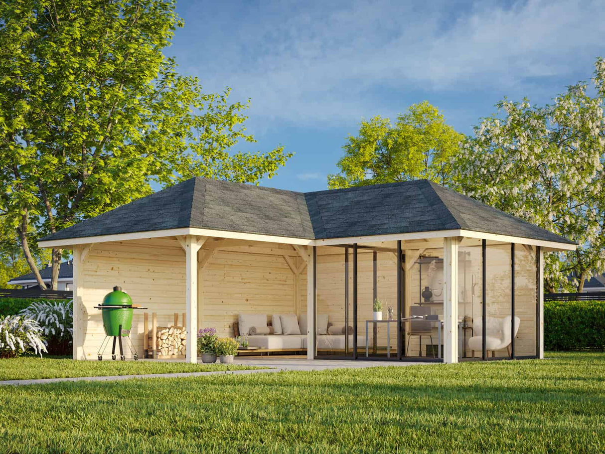 Bianca 212/512 (6x6m | 24.9m2) Glass Garden Room With Sliding Doors (Double Glazing Available)