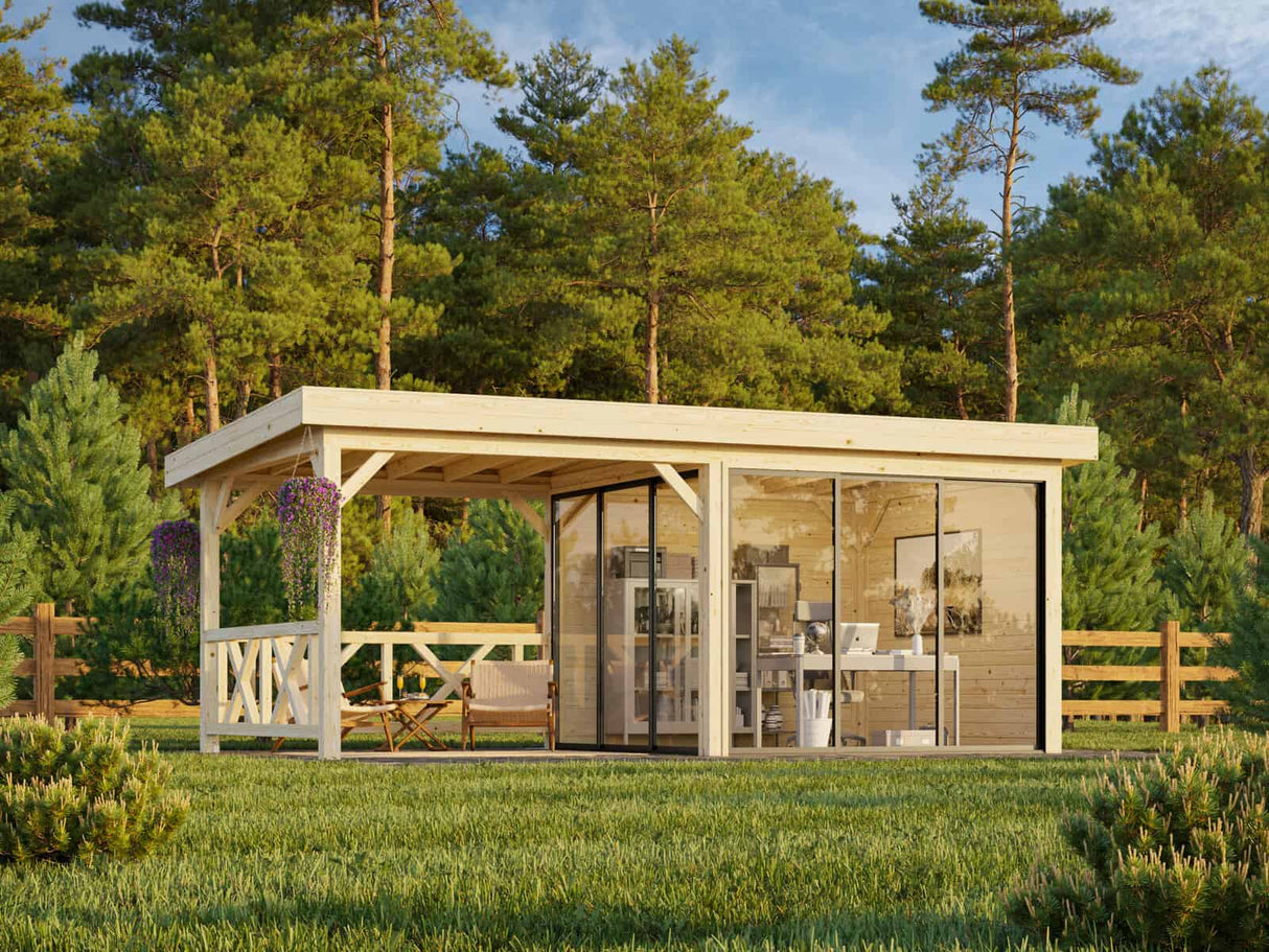 Lenna 403/703 (6x3m | 16.6m2) Glass Garden Room With Sliding Doors (Double Glazing Available)