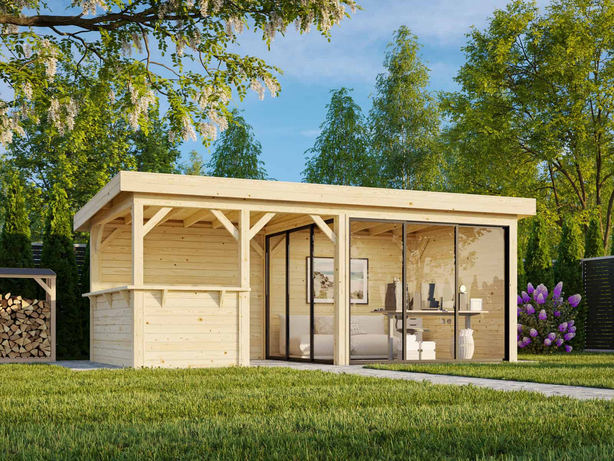 Lenna 407/707 (6x3m | 16.6m2) Glass Garden Room With Sliding Doors (Double Glazing Available)