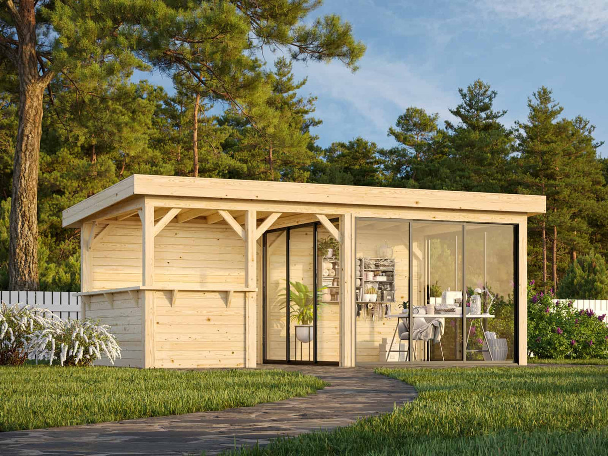 Lenna 408/708 (6x3m | 16.6m2) Glass Garden Room With Sliding Doors (Double Glazing Available)