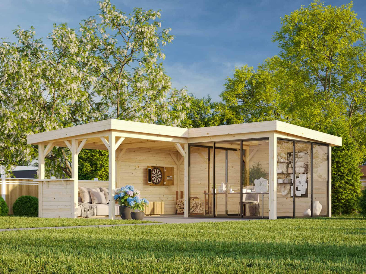 Lenna 410/710 (6x6m | 24.9m2) Glass Garden Room With Sliding Doors (Double Glazing Available)