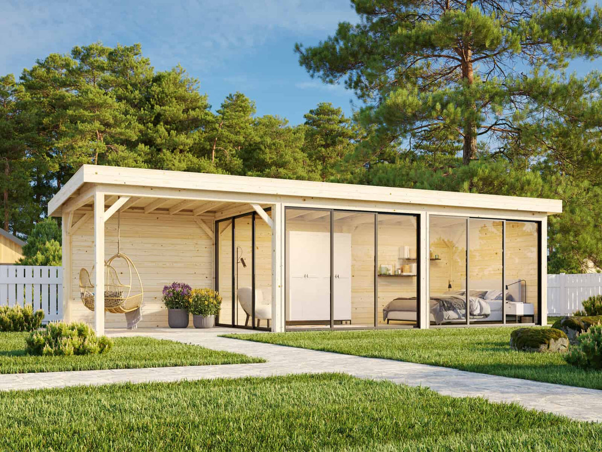 Lenna 417/717 (9x3m | 24.9m2) Glass Garden Room With Sliding Doors (Double Glazing Available)