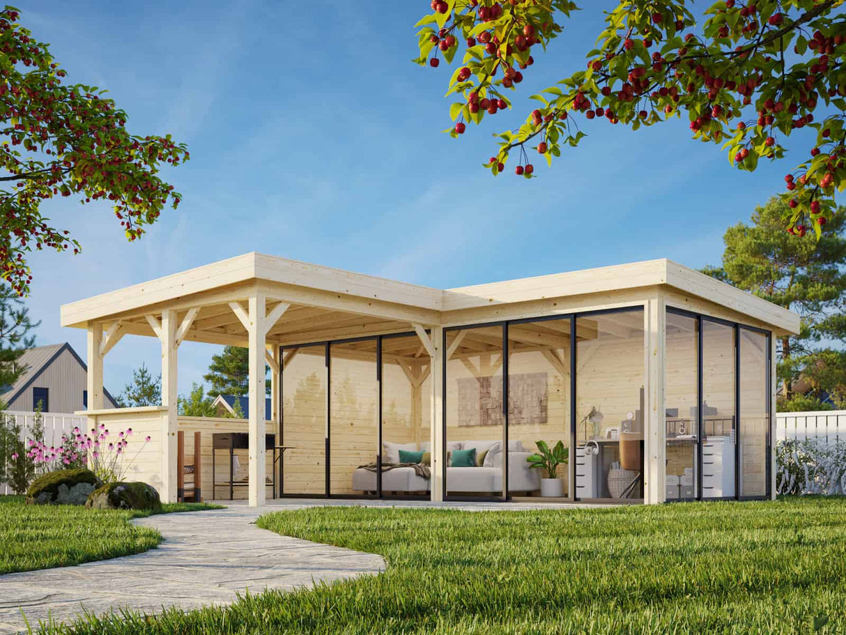 Lenna 423/723 (6x6m | 24.9m2) Glass Garden Room With Sliding Doors (Double Glazing Available)