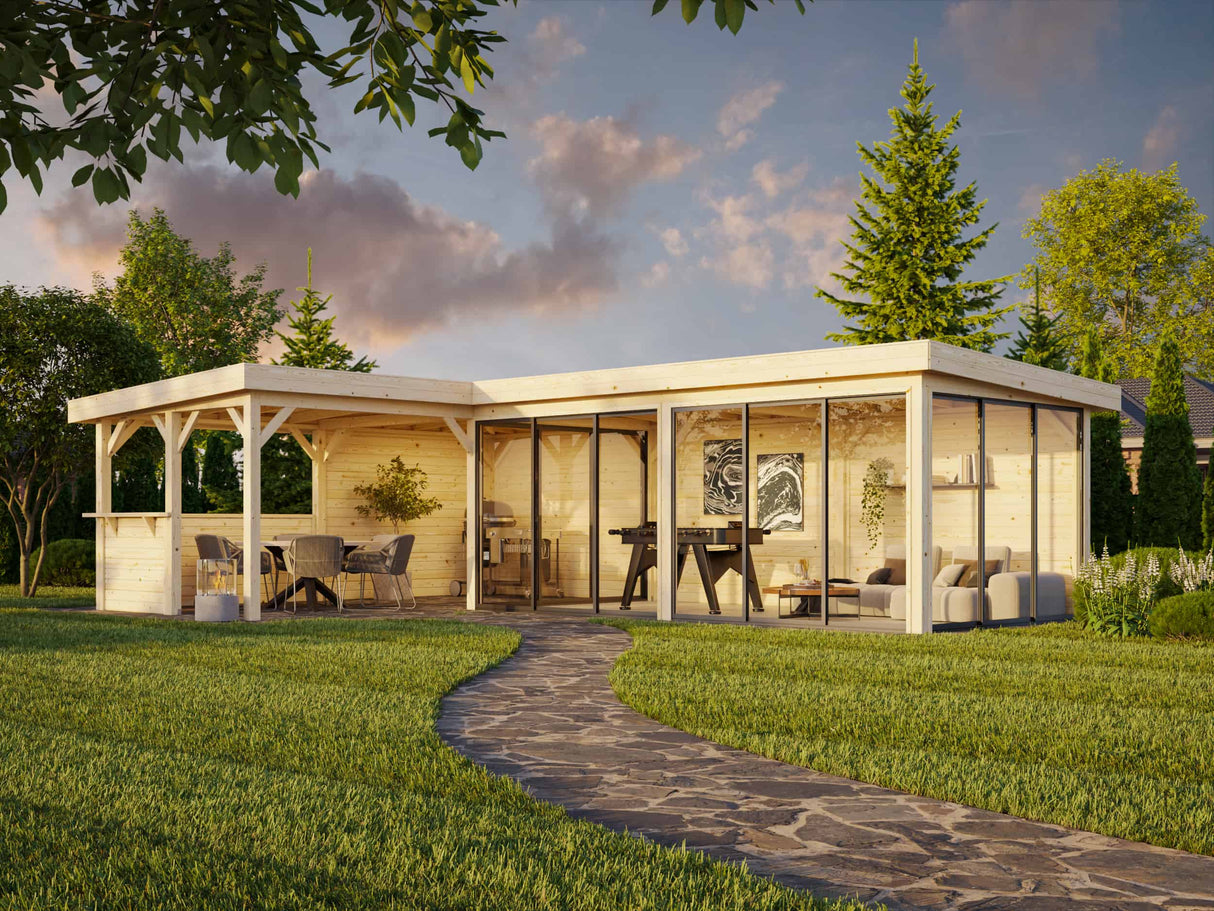 Lenna 421/721 (9x6m | 33.2m2) Glass Garden Room With Sliding Doors (Double Glazing Available)