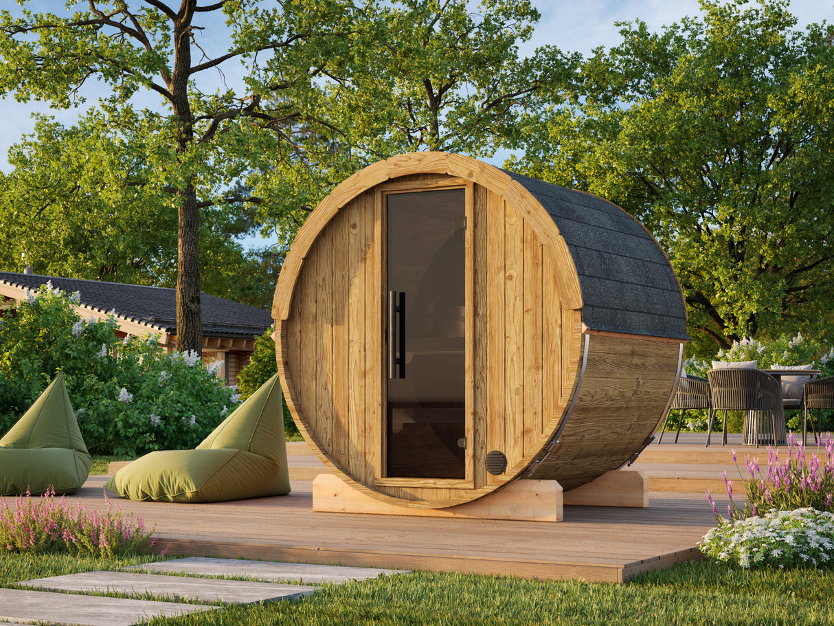 ANITA Thermo S (2x1,6m|0,9m2|42mm) Thermowood Barrel Sauna