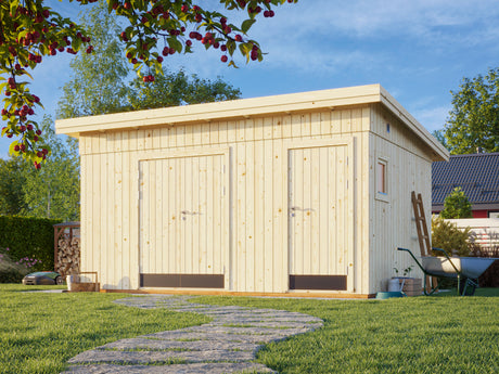 Kalle M (4.5x3.3m2 | 13.5m2) Two Room Pent Shed - Palmako UK