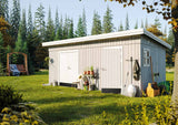 Kalle L (5.6x3.3m | 16.9m2) Two Room Pent Workshop - Palmako UK