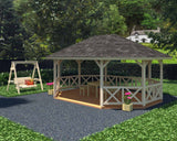 Betty L (4.7x6.2m | 25.0m2) Large Wooden Garden Gazebo