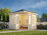 Melanie XS (2.8x2.8m | 6.9m2 | 44mm) Heavy Duty Corner Summer House - Palmako UK