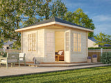 Melanie M (3.3x3.3m | 9.9m2 | 44mm) Heavy Duty Corner Summer House - Palmako UK