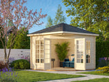 Melanie S (2.8x2.8m | 7m2 | 28mm) Classic Corner Cabin Summer House