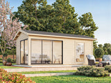 Amanda M (6x3m | 17,1m2 | 44mm) Modern Timber Garden Room with Sliding Doors (Double Glazing Available) - Palmako UK