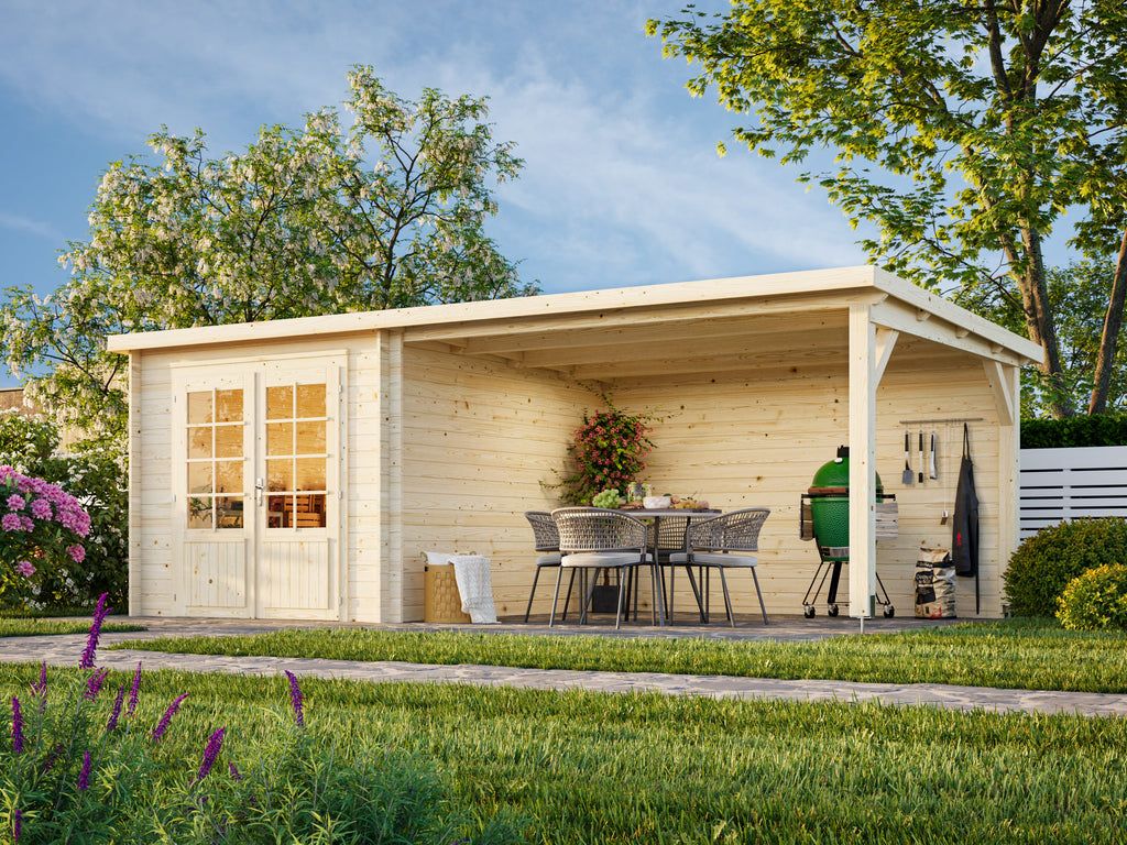 Ella (6.1x3.2m | 6.9+10.0m2 | 28mm) Roof Summer House - Palmako UK
