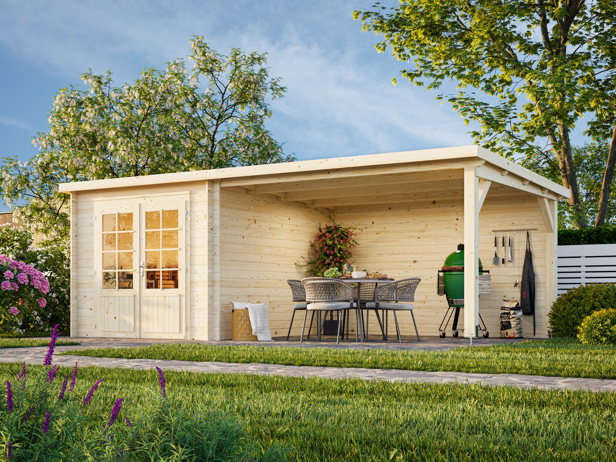 Ella (6.1x3.2m | 6.9+10.0m2 | 28mm) Roof Summer House - Palmako UK