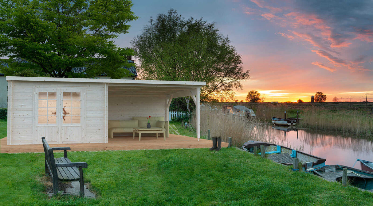 Ella (6.7x3.2m | 8.7+10.0m2 | 28mm) Roof Summer House
