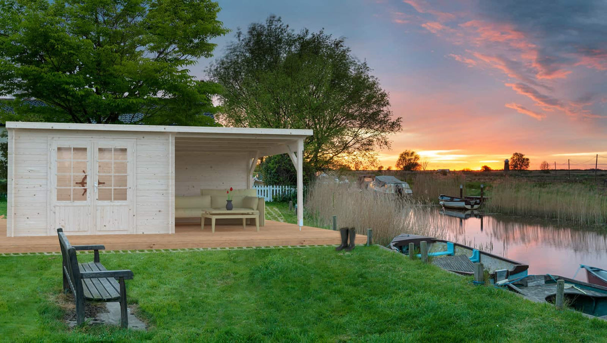 Ella (6.1x3.2m | 8.7+8.2m2 | 28mm) Roof Summer House