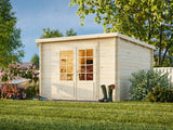 Ella (3.2x3.2m | 8.7m2 | 28mm) Pent Roof Garden House - Palmako UK