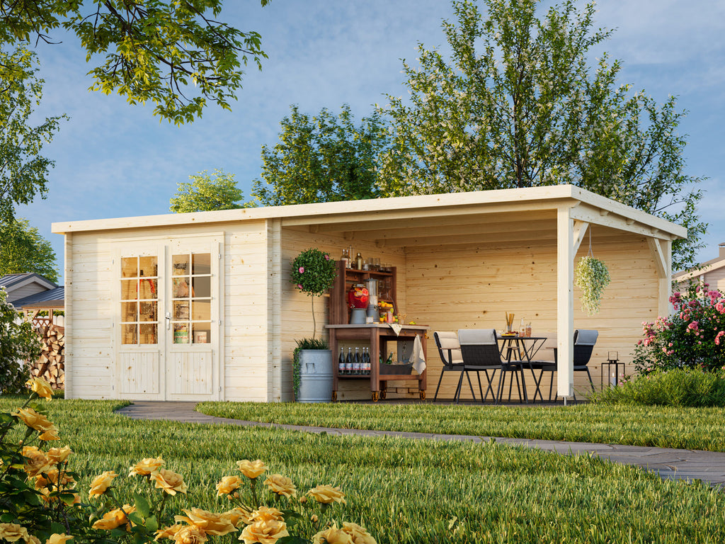 Ella (6.7x3.2m | 8.7+10.0m2 | 28mm) Roof Summer House - Palmako UK