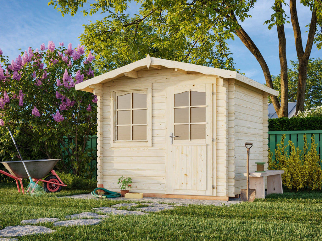 Emma S (2.6x2.2m | 4.6m2 | 28mm) Compact Alpine Style Garden Shed - Palmako UK