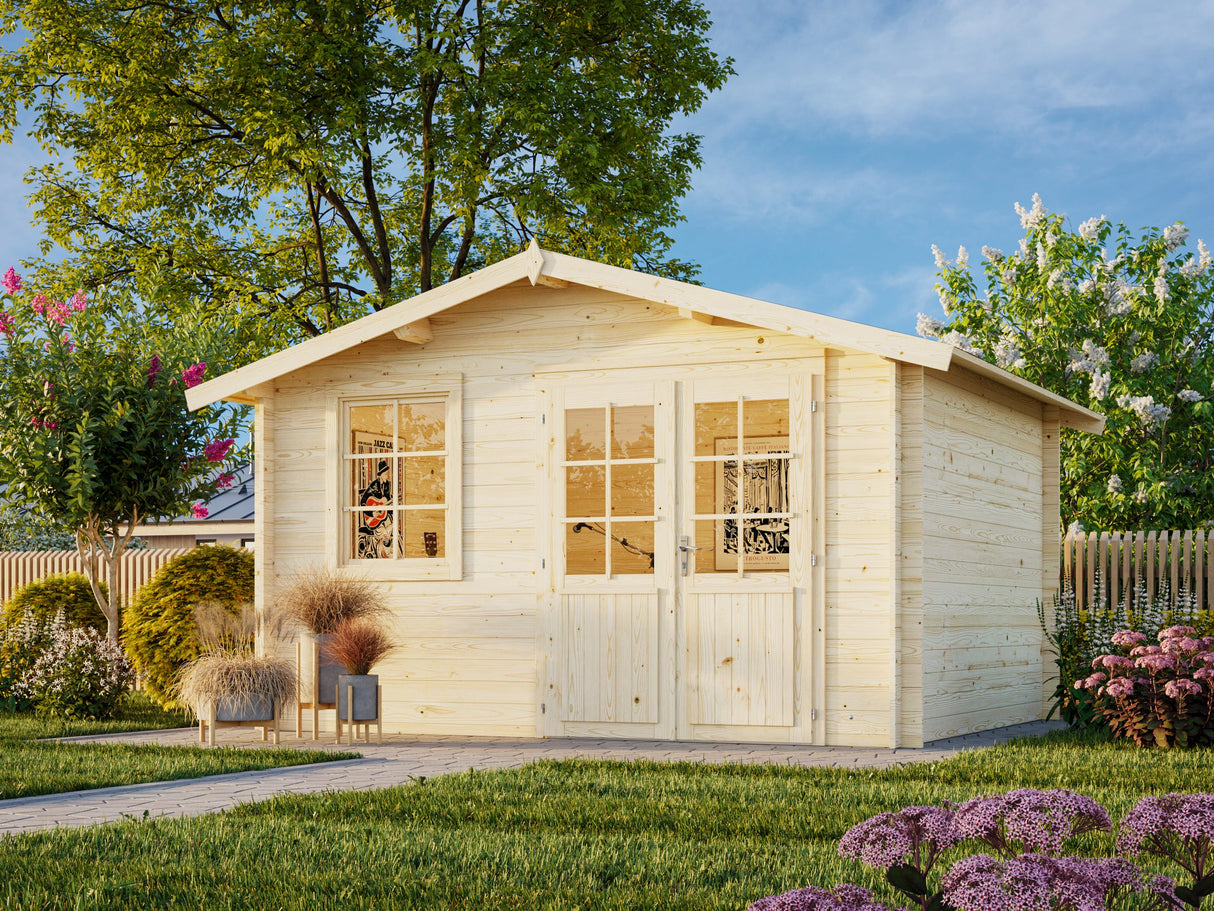 Klara M (3.5x3m | 10.4m2 | 28mm) Compact Garden Log Cabin