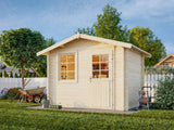 Klara S (3x2m | 4.7m2 | 28mm) Beach Hut Style Tiny Log Cabin or Garden Shed - Palmako UK
