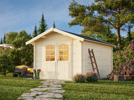 Lotta M (3x4m | 10.0m2 | 34mm) Traditional Garden Log Cabin - Palmako UK