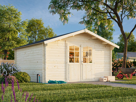 Lotta L (4x4m | 13.9m2 | 34mm) Traditional Square Garden Log Cabin - Palmako UK