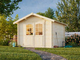 Lotta S (3x3m | 7.3m2 | 28mm) Garden Storage Log Cabin - Palmako UK