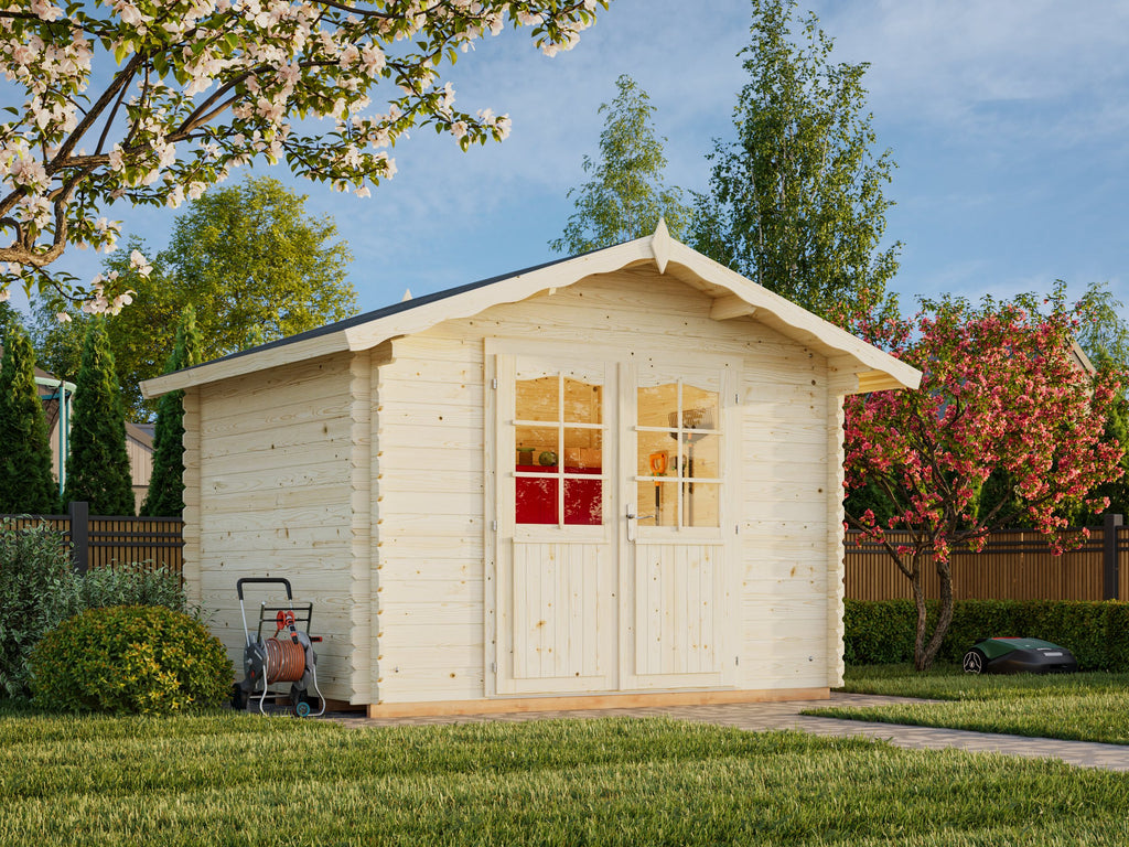 Vivian M (3x2.4m | 6.9m2 | 28mm) Compact Garden Log Cabin - Palmako UK