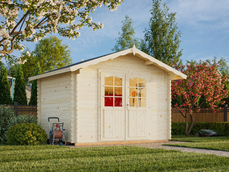 Vivian M (3x2.4m | 6.9m2 | 28mm) Compact Garden Log Cabin - Palmako UK