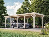 Karl L (3.6x7.6m | 23.1m2) Flat Roof Timber Single Car Carport or Garden Pavilion
