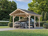 Robert S (3.2x3.7m | 11.7m2) Pitched Roof Timber Carport or Garden Pavilion - Palmako UK