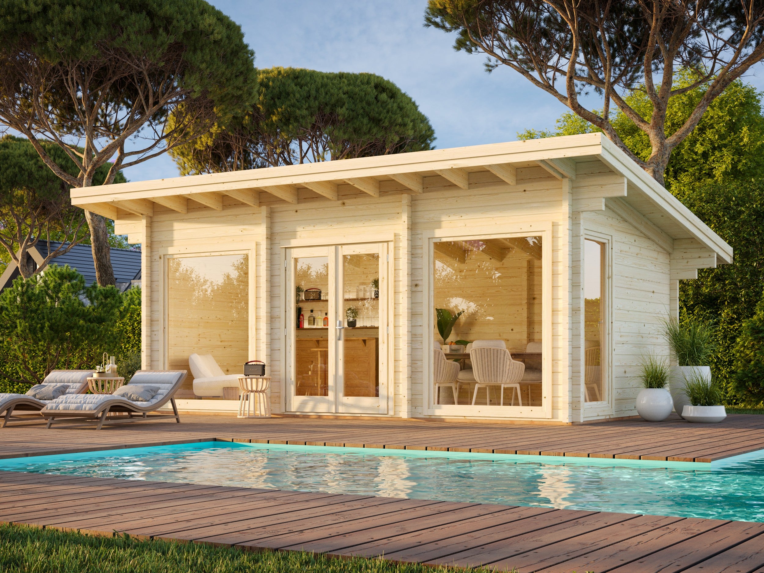 houseonthehill yellowflower ロンティ 80サイズ Heidi M (6.4x3.6m | 19.7m2 | 70mm) Contemporary All-Season Garden Room
