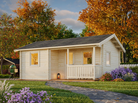 Sandra S (6.2x4.7m | 21.5+3.7m2 | 70mm) Traditional Holiday Summer House - Palmako UK