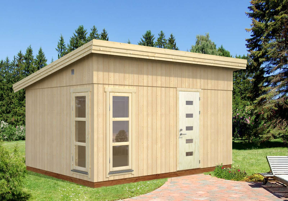 Etta (4.5x3.3m | 13.6m2) Modern Pent Garden Office