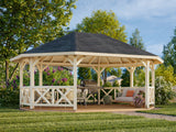 Betty L (4.7x6.2m | 25.0m2) Large Wooden Garden Gazebo - Palmako UK