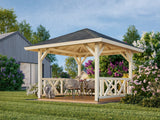 Betty XS (3x3m | 9.0m2) Square Wooden Gazebo - Palmako UK