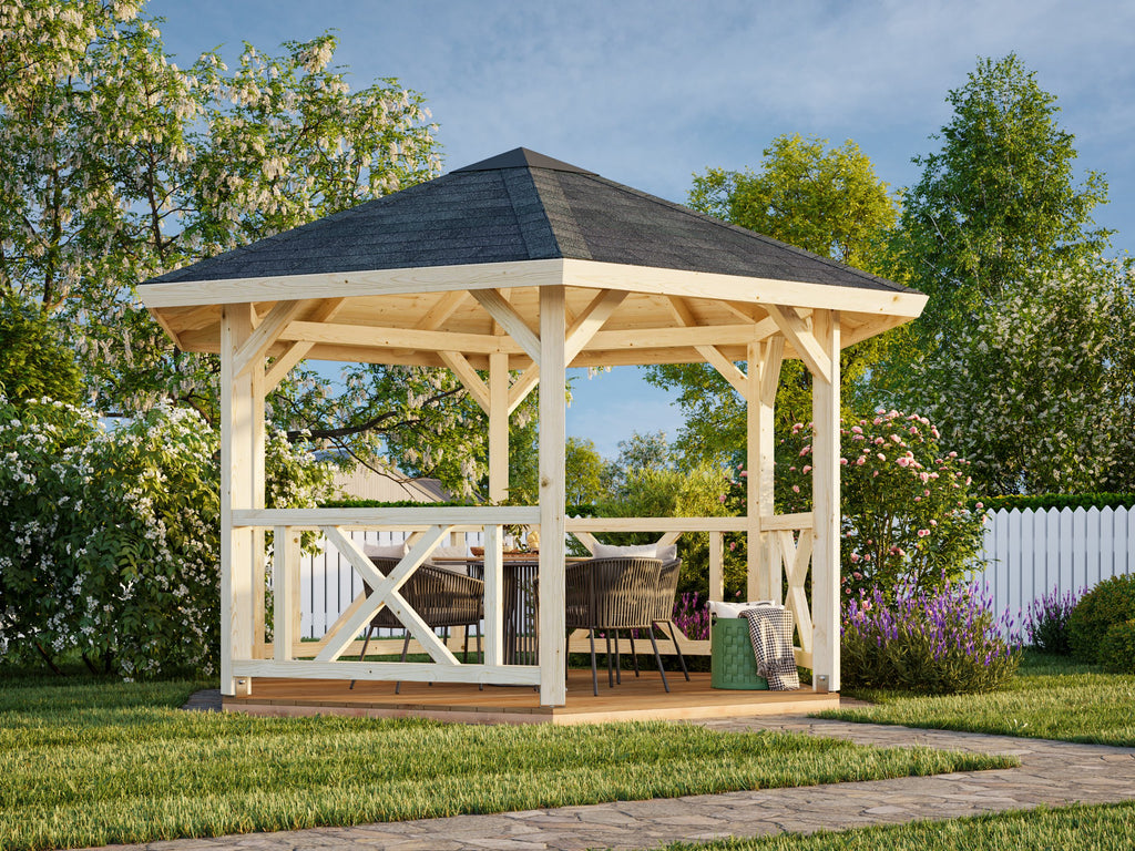 Betty S (9.9m2) Hexagonal Garden Gazebo - Palmako UK