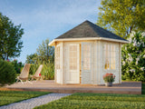 Hanna (3m diameter | 7.6m2 | 34mm) Hexagonal Timber Garden Pavilion